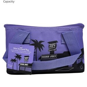 Purple Trader Joe’s  Insulated lunch Bag bnwt
